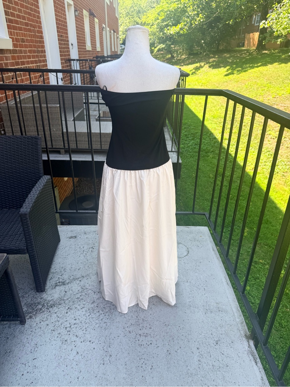 Commense Contrast Color Dress Size Large